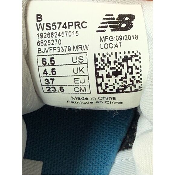 NEW BALANCE 574 Sport Women Gunmetal/Dark Violet (WS574PRC) Size 7 - Picture 12 of 12